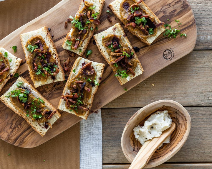 Bruschetta's au potiron et à la truffe