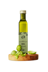 Huile d'olive extra vierge au basilic