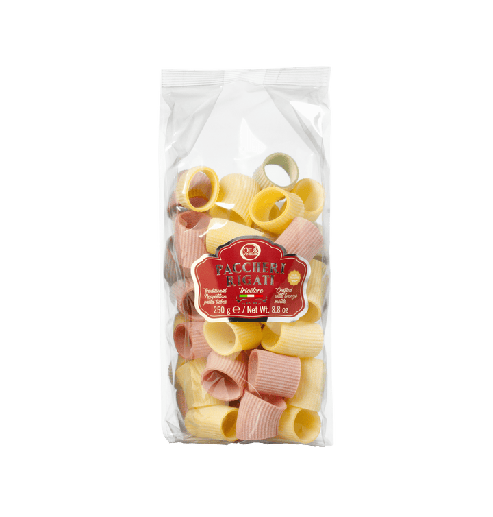 Pastabuisjes - Paccheri Rigati Tricolore - 250g