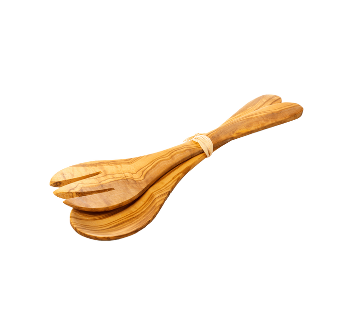 Olive Wood Salad Cutlery - 30 cm