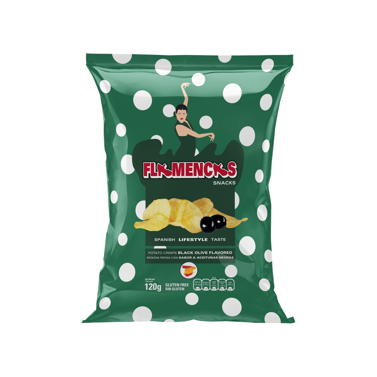 Chips d’Olives Noires Flamencas - 120 g