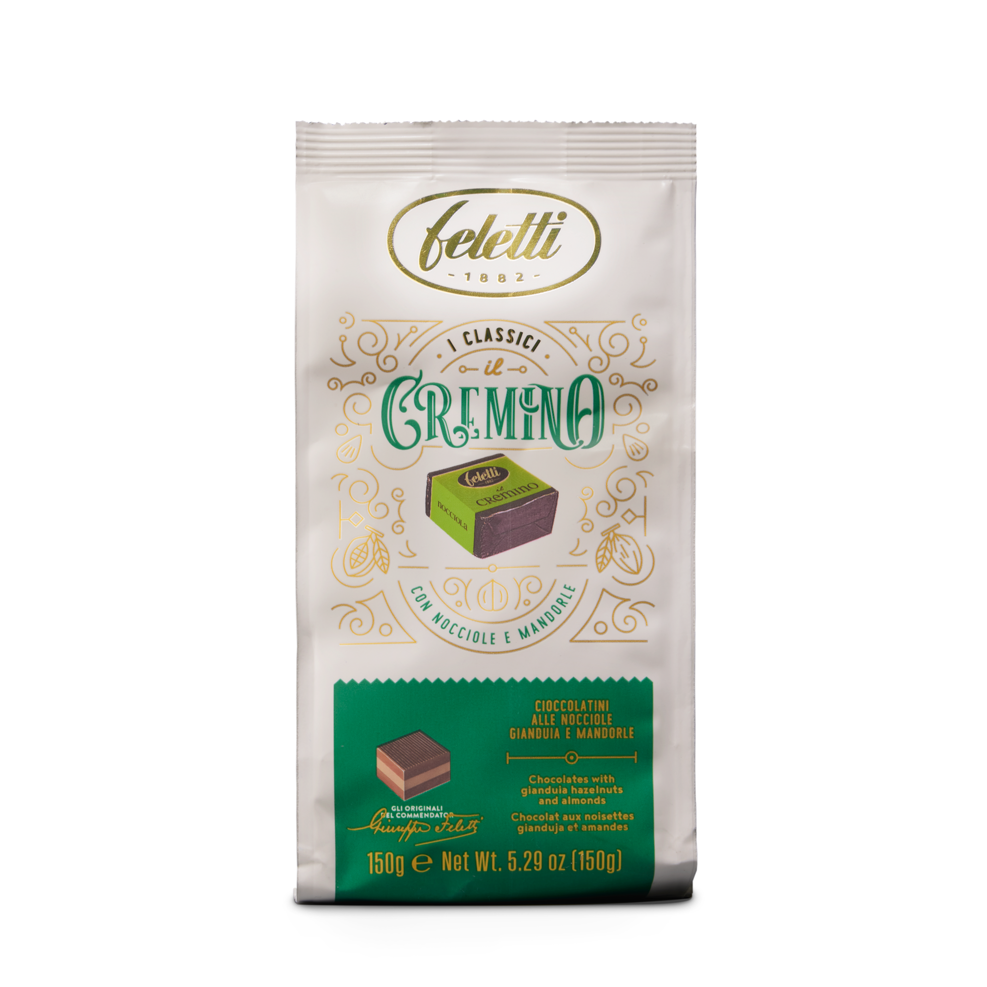 Italiaanse chocolade feletti cremino hazelnoot - 150g