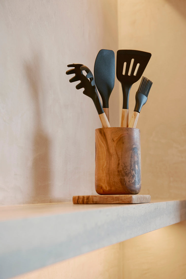 Pot pour Spatules en Bois d’Olivier - 10 x 15 cm